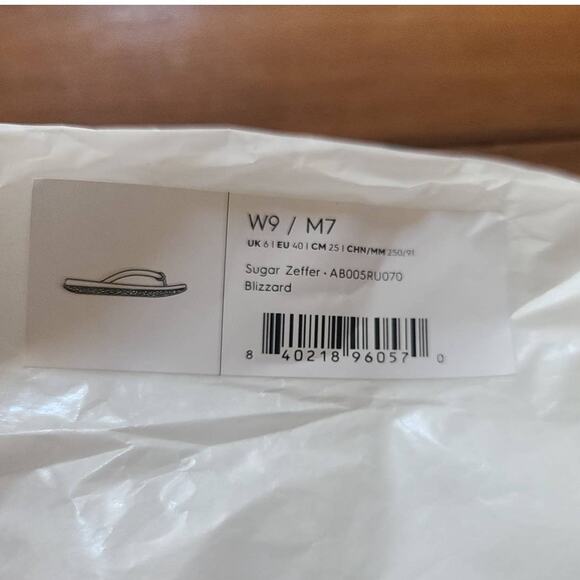 NWT allbirds Unisex Sugar Zeffer 2 - white / blizzard - Women 9 / Men 7 - Picture 5 of 5